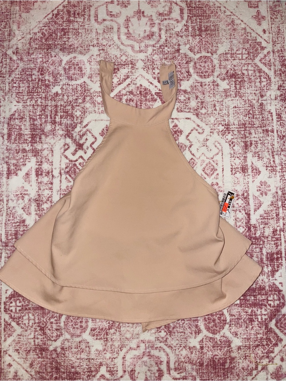 Tobi High-Neck Peplum Tank